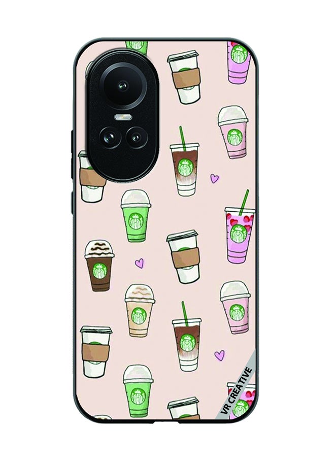 VR CREATIVE Protective Case Cover For Oppo Reno 10 Pro Starbucks 2 Design Multicolour  - Image 1