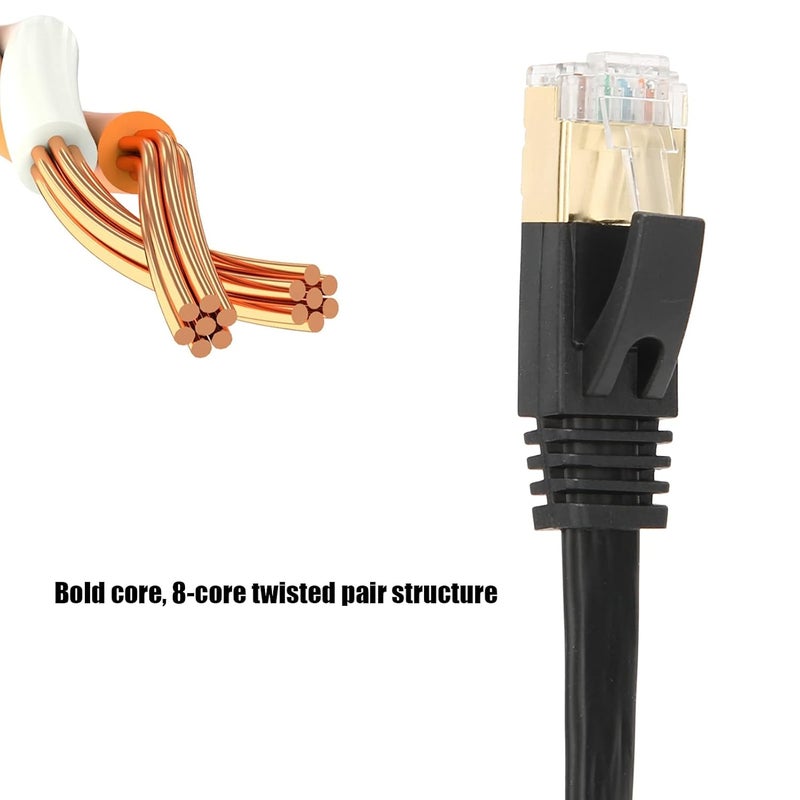 Network Cable 10 Gigabit CAT7 8 - Core Twisted Pair 30 Meter, Double Shielded PVC Outer Layer - Heavy Duty Ethernet Cable, High - Speed Data Transfer, Ideal for Home and Office (3M) - Image 3