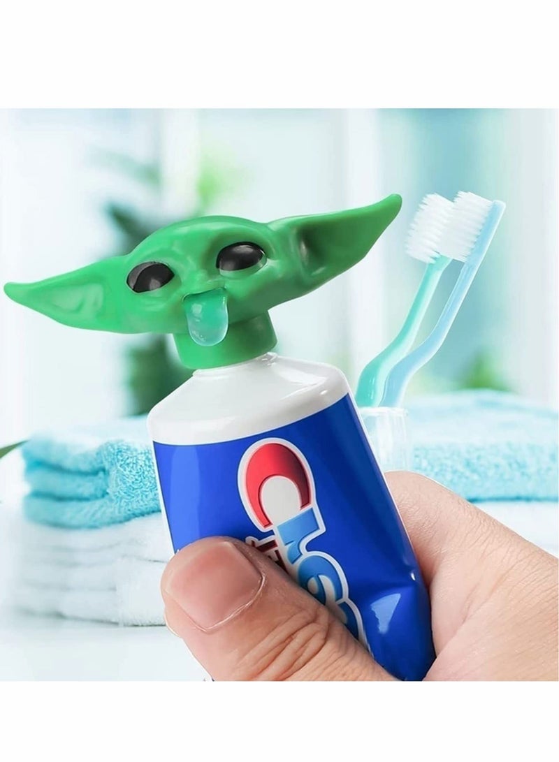 Captaintech Baby Toothpaste Cap, Toothpaste Hat, Dispenser Baby Toothpaste Topper Toothpaste Squeezer for Children and Adults Catoon Funny Toy Model Bathroom Supplies Decorations Kids Gift - Image 1