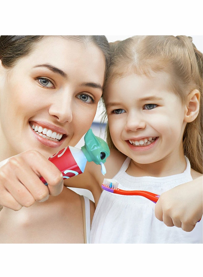 Captaintech Baby Toothpaste Cap, Toothpaste Hat, Dispenser Baby Toothpaste Topper Toothpaste Squeezer for Children and Adults Catoon Funny Toy Model Bathroom Supplies Decorations Kids Gift - Image 4