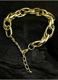 Just Peachy Just Peachy Women's Gold-Plated Chain Bracelet, Elegant & Fashionable Design, Adjustable Length, Premium Quality Plating for Long-Lasting Shine, Perfect for Layering or Wearing Ideal Gift for Her  - Image 3