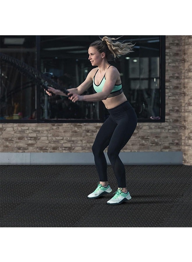 ويسفور 12 قطعة من سجادة الأرضية المتشابكة سميك لصالة الألعاب الرياضية مطاطية كبيرة للتمرينمقاس 60×60 سم - Image 2