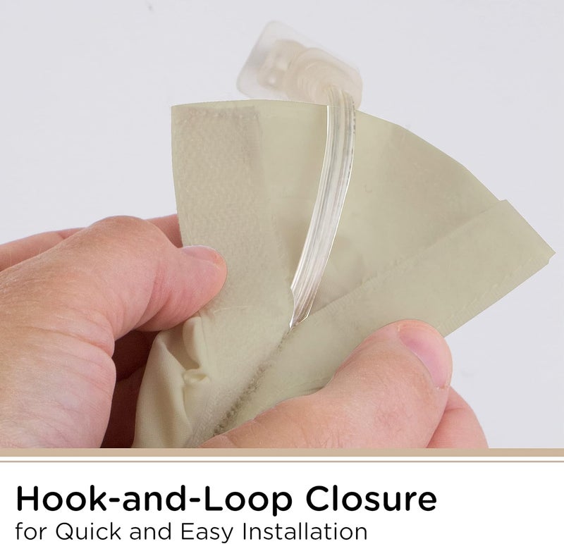 Cordinate Fabric Cord Cover 2 Pack, 6 Ft, Cable Management and Hider, Easy Installation, Great for Lamps, Light Fixtures, and Desks, Champagne, 48660 - Image 3