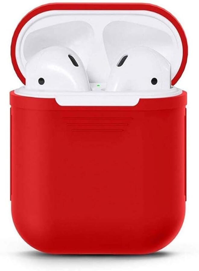 OR Protective Charging Case Silicone Case for Apple Airpods, Red