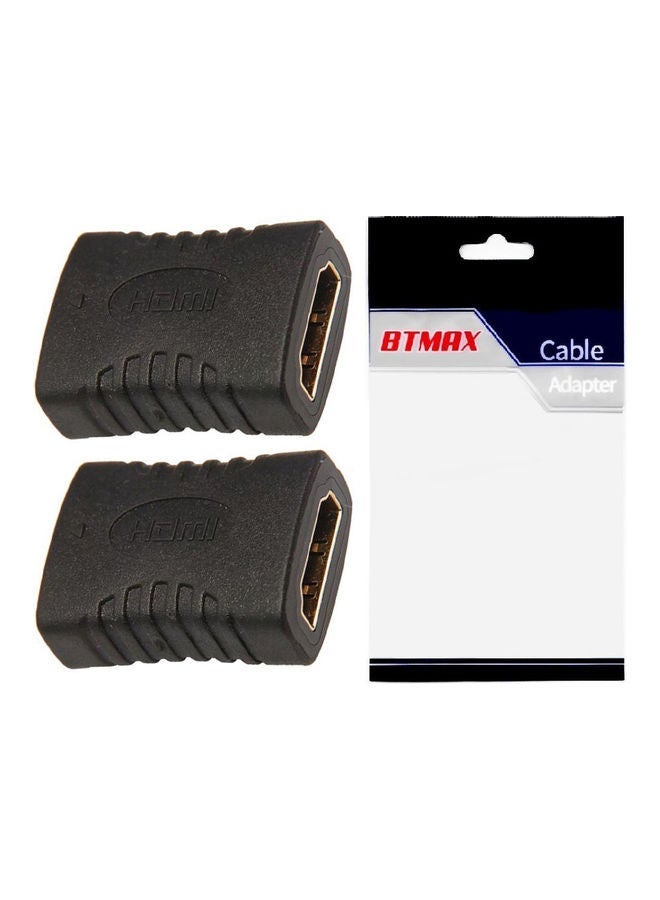 BTMAX Premium 2-Piece HDMI Female to Female Coupler Adapter Set – High-Speed Extender Connector for HDTV, 4K, Blu-ray, Gaming Consoles, Monitors, Projectors – Durable Black Housing - Image 3