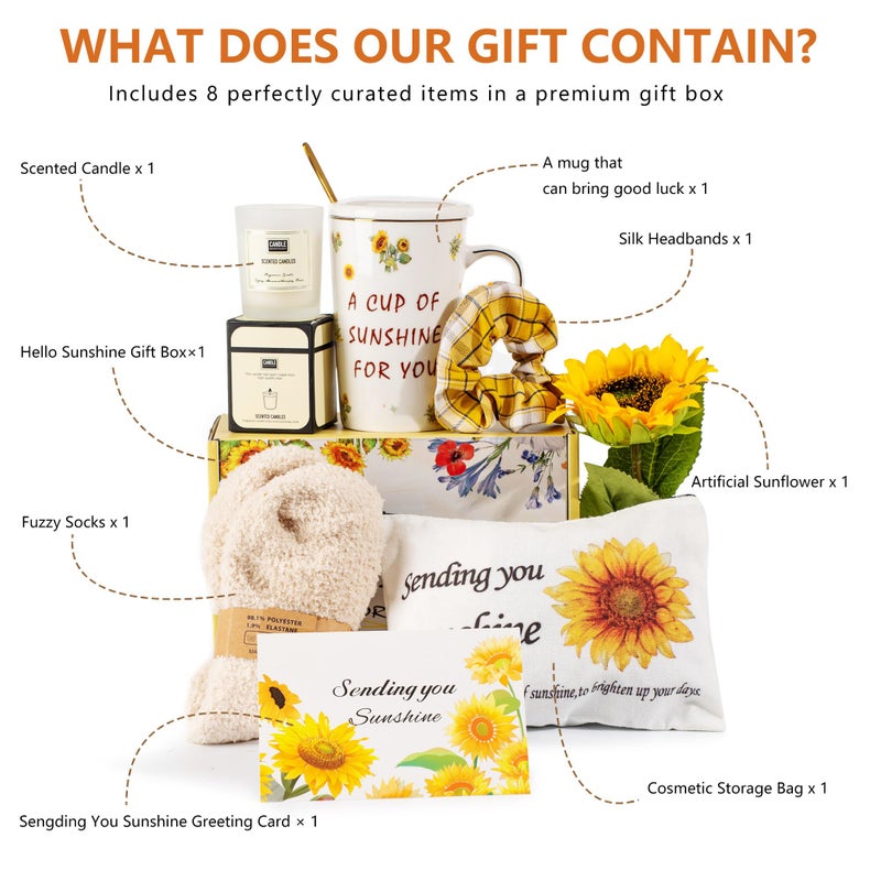 TOYIYAR Birthday Gift for Women, Get Well Soon, Sunflower, Sending You Sunshine, Unique Relaxation Box for Best Friend, Thinking of You - Image 2