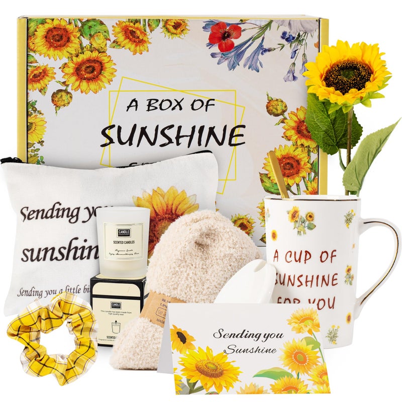 TOYIYAR Birthday Gift for Women, Get Well Soon, Sunflower, Sending You Sunshine, Unique Relaxation Box for Best Friend, Thinking of You - Image 1