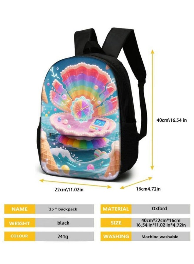 Bright Li Fire Backpack + handbag + stationery bag | Back-to-school season/holiday gift | Cartoon bag three-piece set, easy to cope with various occasions (students, children, friends' outings, mountain climbing, school, etc.) - 79 - Image 5