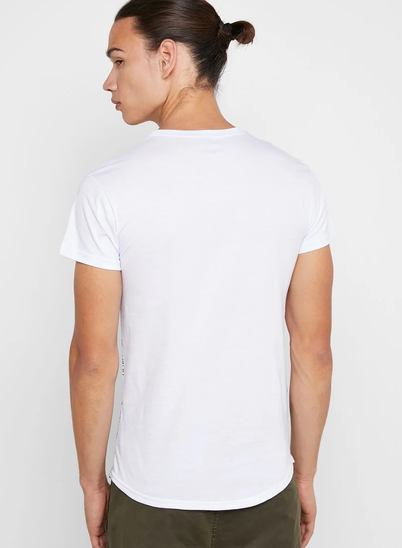 Seventy Five Star Print Crew Neck T-Shirt