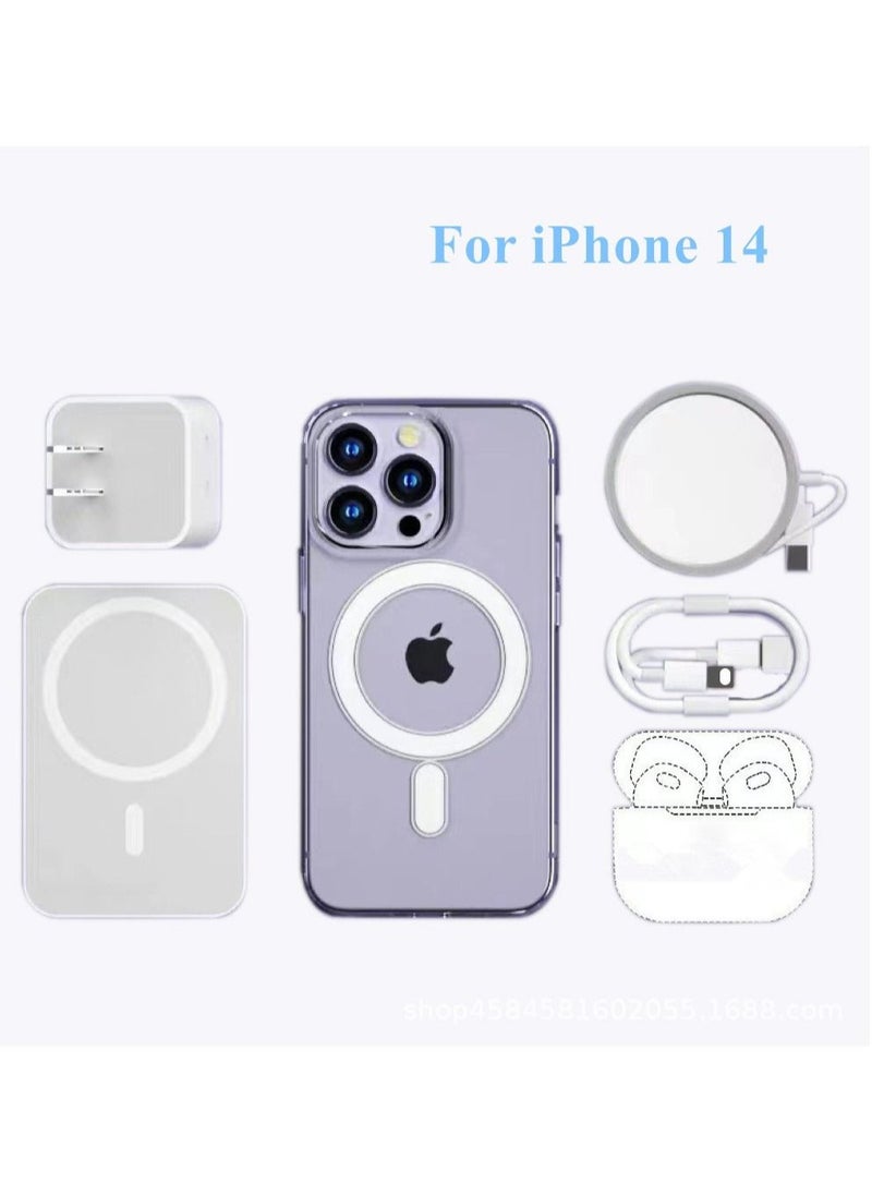 Generic 35W Dual C Fast Charge Power Adaptor For iPhone 14  6-Piece Kit/5000mAh Power Bank/High-end Bluetooth Headphones/Magnetic protective case  - Image 1
