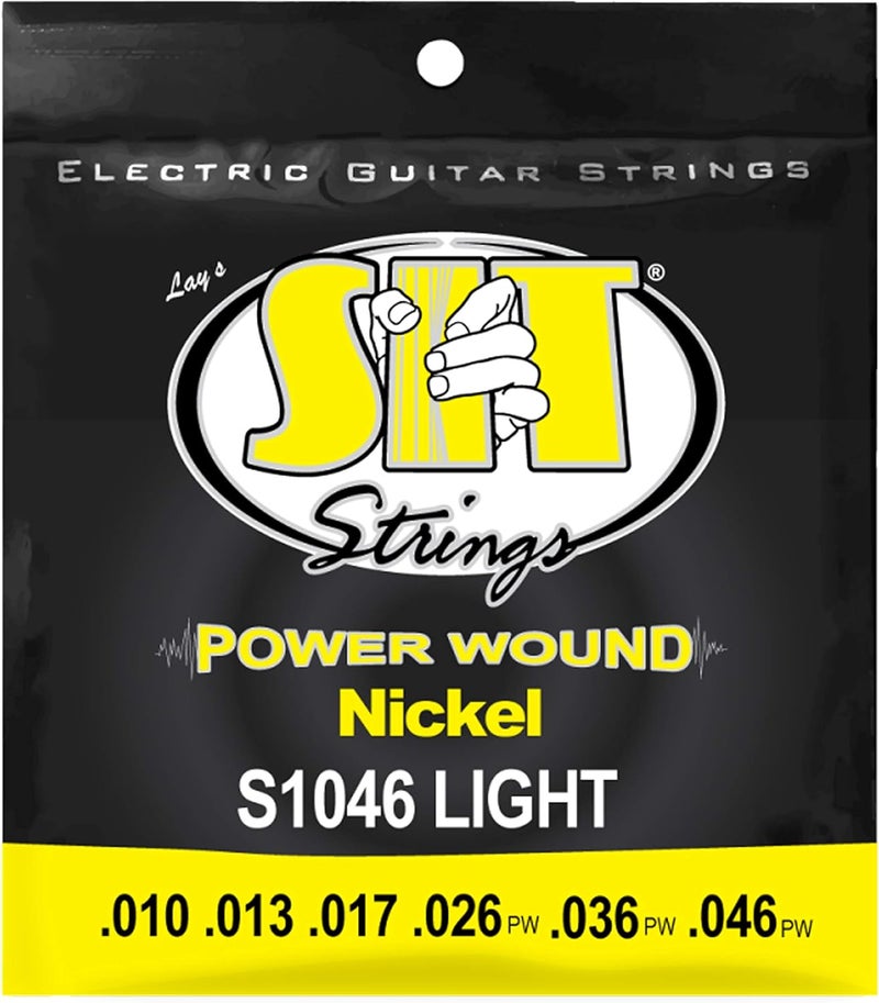 SIT Strings Power Wound Nickel Electric Guitar Strings (S.I.T.), Light 10-46, S1046 - Image 1