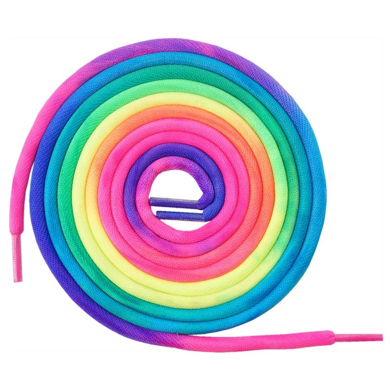 Decker Rainbow thick round shoelaces Colorful Fashion for Sneakers (54"(137 cm)) - Image 3