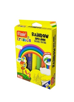 Flair Creative Rainbow Super Jumbo Erasable Crayons 7 pcs 