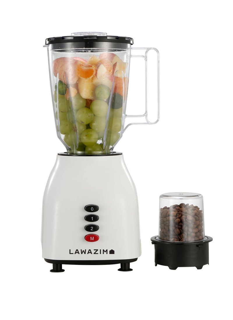 LAWAZIM 2-in-1 Electric Blender Button Control 1.5L 400W - White  - Image 4