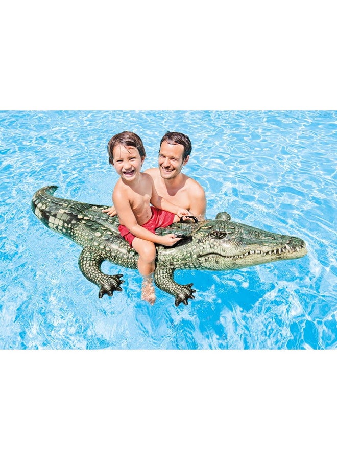 INTEX Realistic Gator Ride-On Pool Float 170x86cm - Image 2