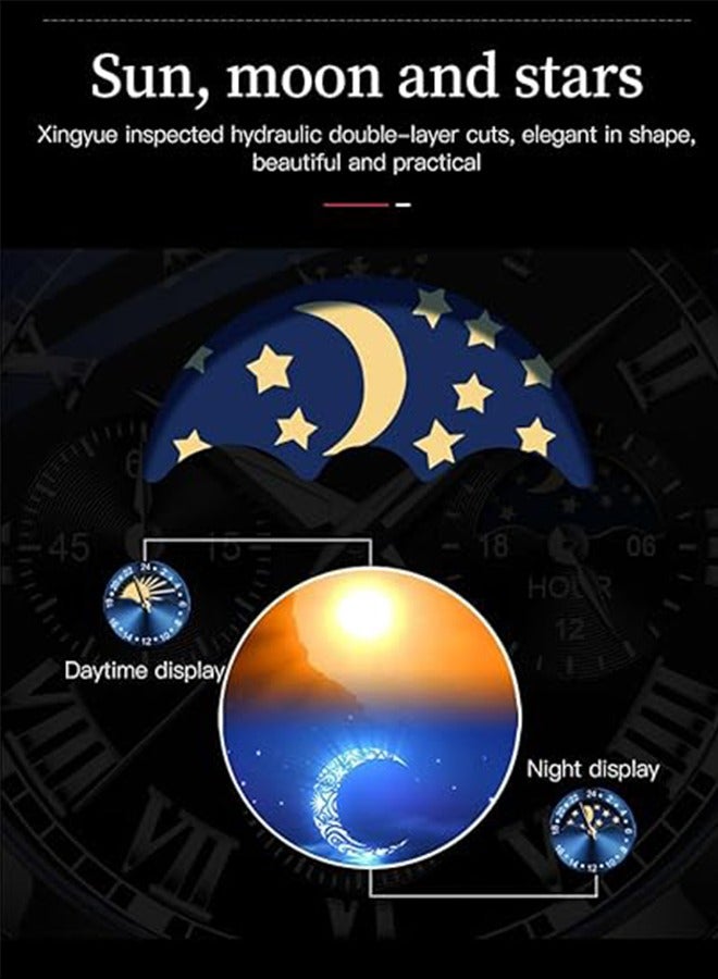 أوليفز OLEVS ساعات للرجال البني جلد الذهب حالة التناظرية الكوارتز الموضة الأعمال فستان ساعة اليوم التاريخ مضيئة للماء عادية الذكور ساعات المعصم - Image 5