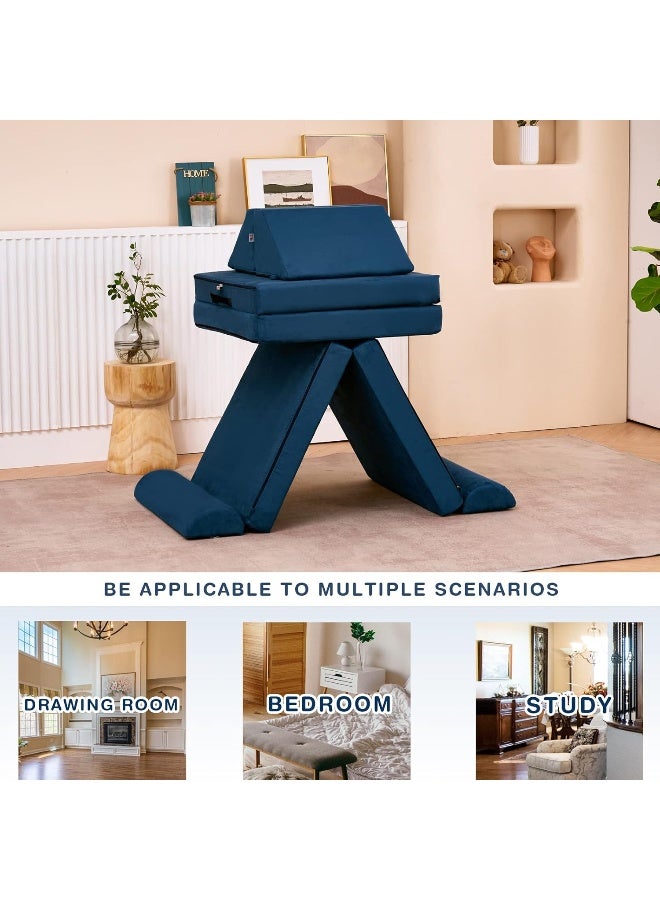 jela jela Kids Couch Medium 8PCS, Floor Sofa Modular Furniture for Kids Adults, Playhouse Play Set for Toddlers Babies, Modular Foam Play Couch Indoor Outdoor  - Image 5