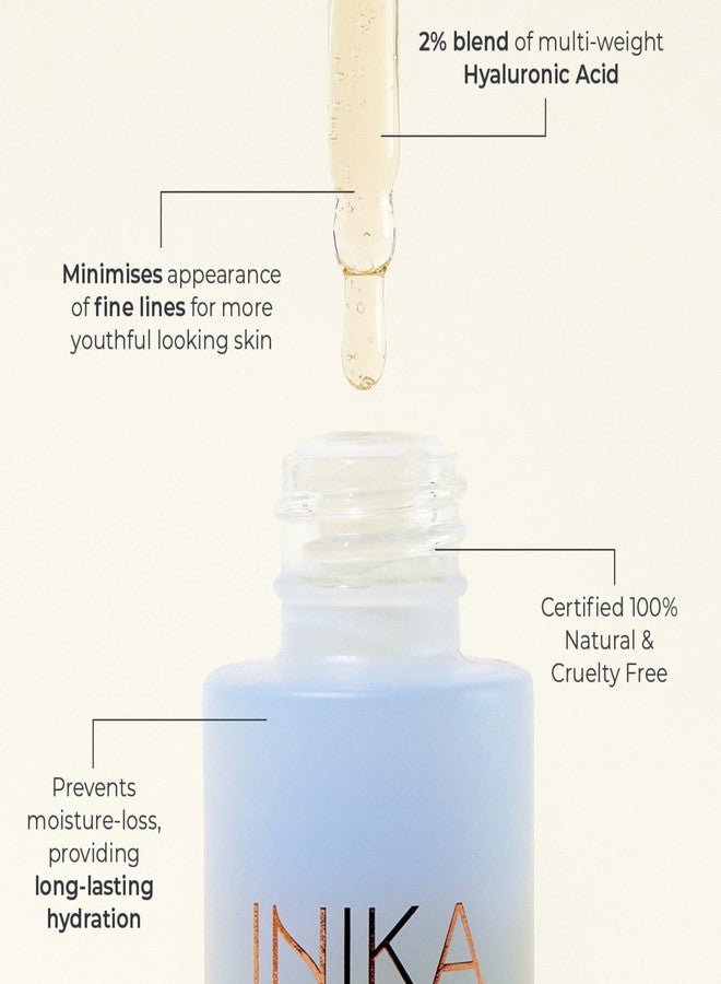INIKA Hyaluronic Hydration Complex | Clinically Proven. 100% Natural. Lightweight, Oil-Free Serum Boosts Hydration, Protects Skin Barrier and Minimizes Fine Lines + Wrinkles. 30mL - Image 4