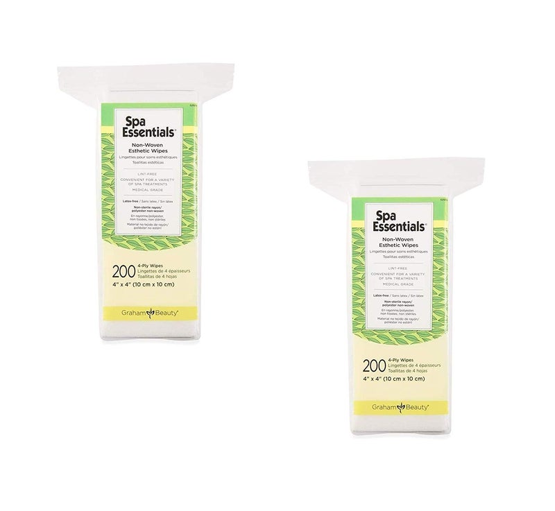 Graham Graham Spa Essentials Nonwoven Esthetic Wipes 4 X 4 200 Count 2 Pack