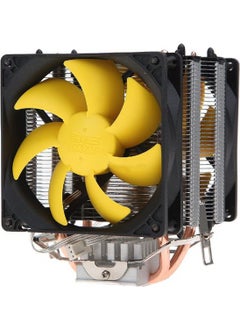 Wozlo Intel 775 1155 1156 I3 I5 I7 Amd Am2 Am3 CPU Processor Fan PC Cooler 2 x 9cm Fan  - Image 1