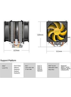 Wozlo Intel 775 1155 1156 I3 I5 I7 Amd Am2 Am3 CPU Processor Fan PC Cooler 2 x 9cm Fan  - Image 5