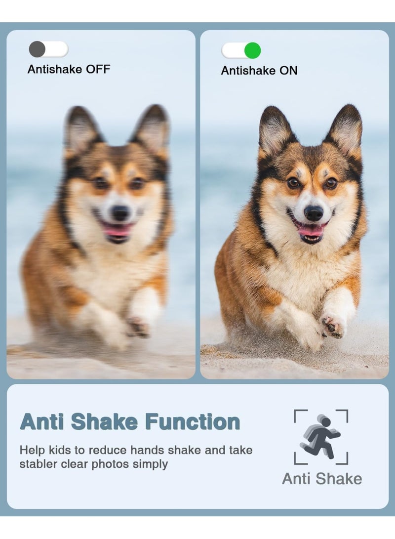 Halamine Digital Camera, kids camera,FHD 1080P Kids Camera,with 32GB Memory Card ,44MP Point Digital Camera , Compact Small Camera for Kids (Black) - Image 2