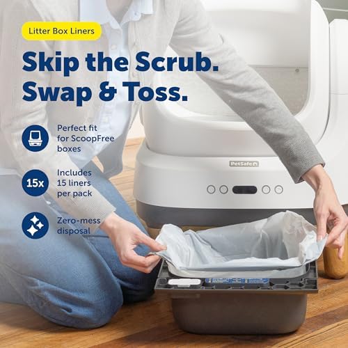PetSafe Waste Bin Liners Drawstring Liners for ScoopFree OpenSky Litter Box Easy Cleanup 15 Count - Image 3