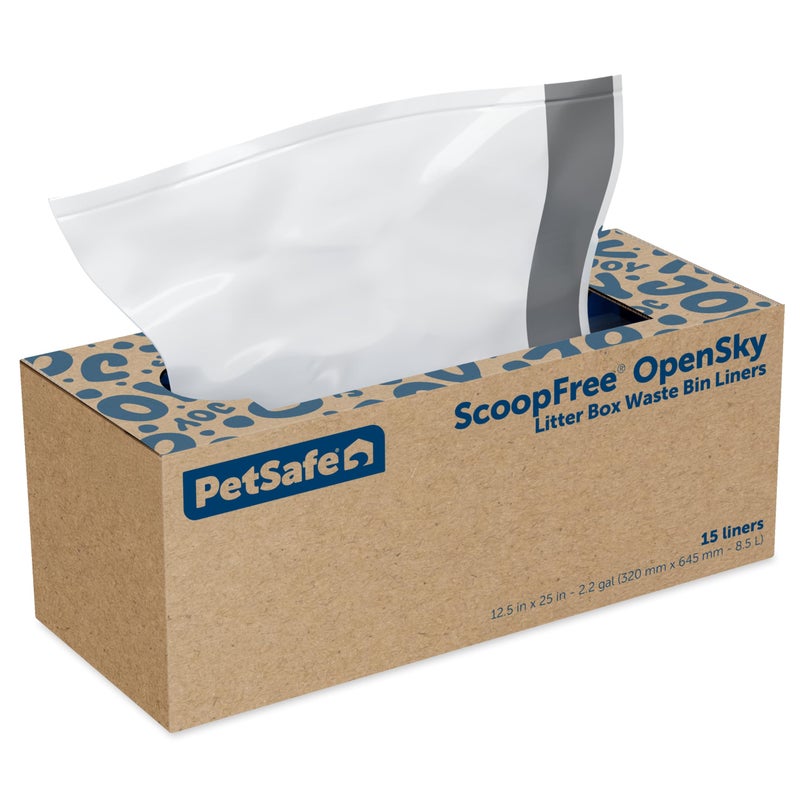 PetSafe Waste Bin Liners Drawstring Liners for ScoopFree OpenSky Litter Box Easy Cleanup 15 Count - Image 2