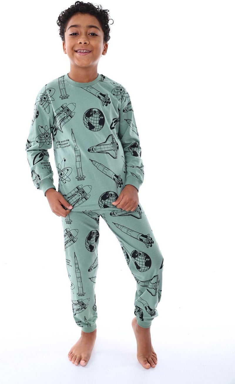 Zuzunga Space Adventure Unisex Kids Pajama Set - Image 1