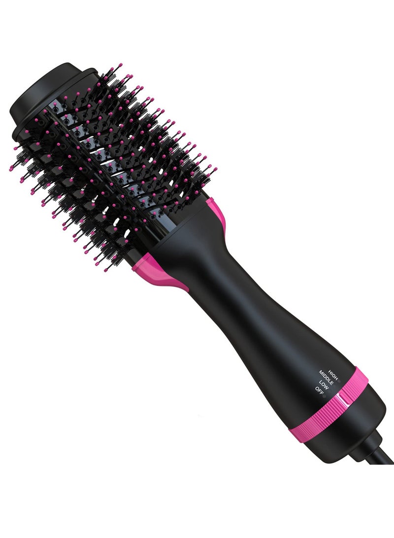 Hair Dryer Brush One-Step Blow Dryer Brush for Styling and Frizz Control Negative Ionic Hot Air Brush Volumizer Ceramic 4 in 1 Hair Dryer and Styler Volumizer with Negative Ion  - Image 1