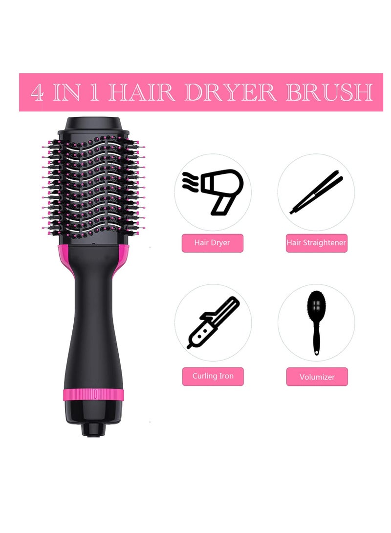 Hair Dryer Brush One-Step Blow Dryer Brush for Styling and Frizz Control Negative Ionic Hot Air Brush Volumizer Ceramic 4 in 1 Hair Dryer and Styler Volumizer with Negative Ion  - Image 2