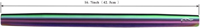 Berglander Rainbow Rolling Pin, 16.7 Inches Stainless Steel Colorful Matte Finish With Rainbow Titanium Plating Rolling Pin For Baking Pizza Dough, Pie, Cookie, Gift Ideas For Bakers. - Image 2