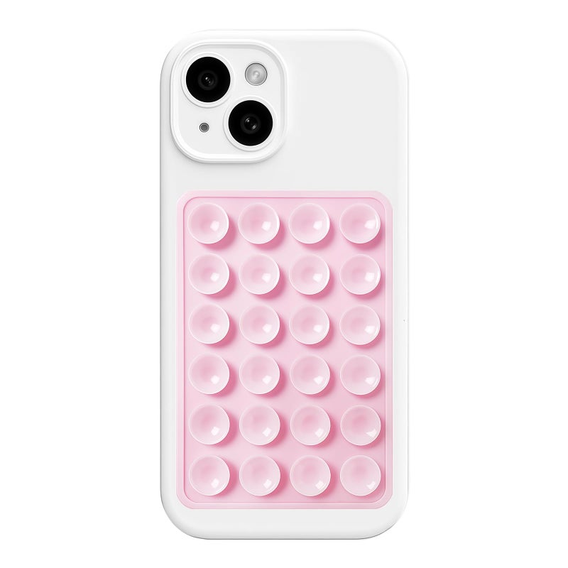AZXYI Silicone Suction Phone Case Mount, Silicon Adhesive Suction Cup Phone Mount, Non Slip Sticky Phone Grip for Cellphone, Strong Grip Holder for Selfies and Videos (Light Pink) - Image 1