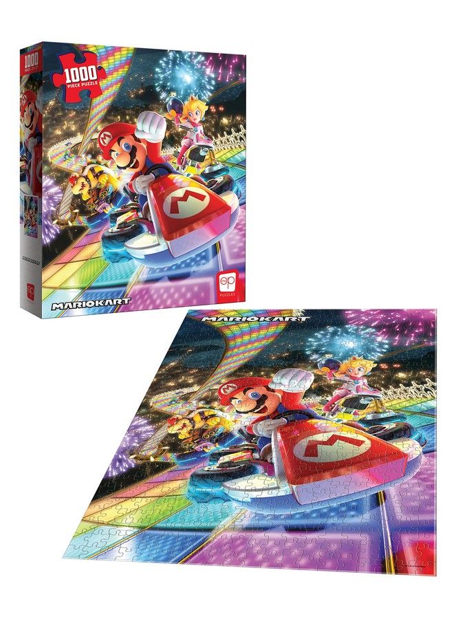 USAopoly Mario Kart “Rainbow Road” 1000 Piece Jigsaw Puzzle ; Collectible Super Mario Puzzle Artwork Featuring Mario Princess Peach And Bowser ; Officially Licensed Nintendo Puzzle & Merchandise  - Image 3