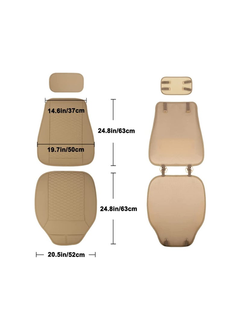 Assafco - Assafco Car Seats Covers, 1 Pair Universal Sideless Driver Seat Protectors - Image 1