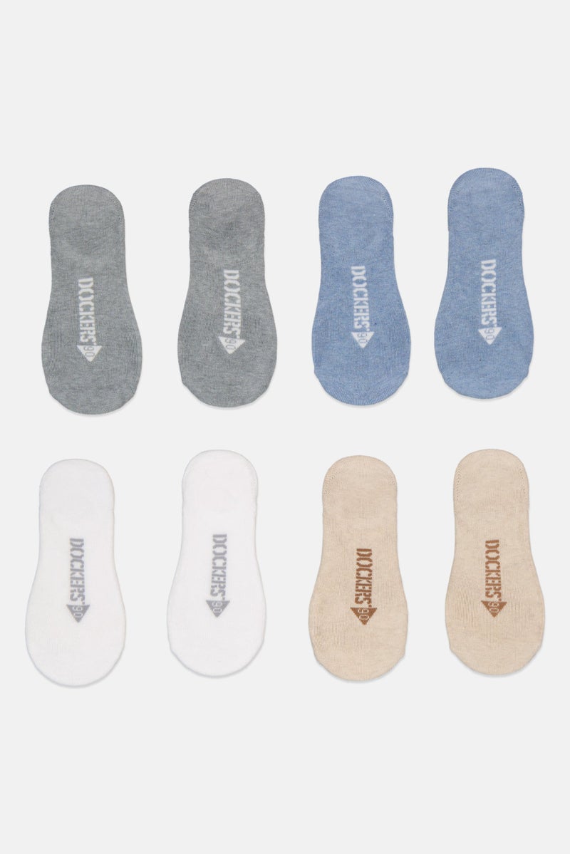DOCKERS Men 8 Pairs Brand Logo Silicone Heel Grip Socks, Multicolor  - Image 2