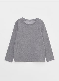 Crew Neck Basic Long Sleeve Boy T-Shirt
