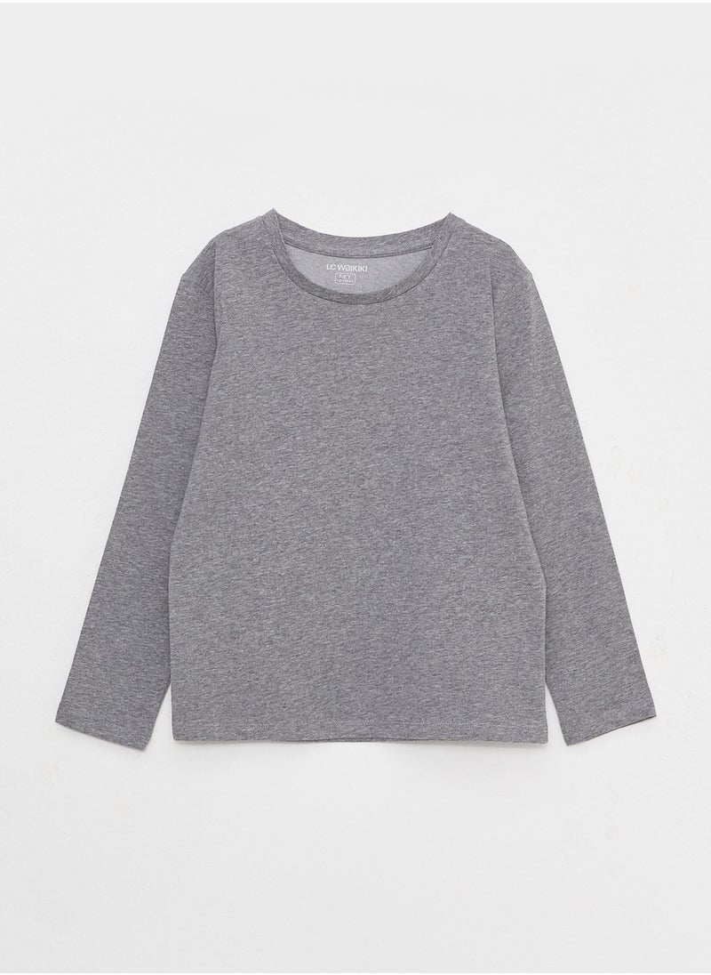 LC WAIKIKI - Crew Neck Basic Long Sleeve Boy T-Shirt - Image 1