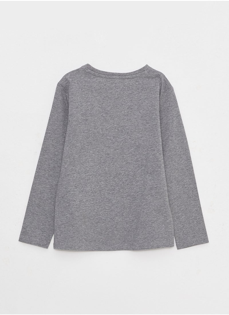 LC WAIKIKI - Crew Neck Basic Long Sleeve Boy T-Shirt - Image 1