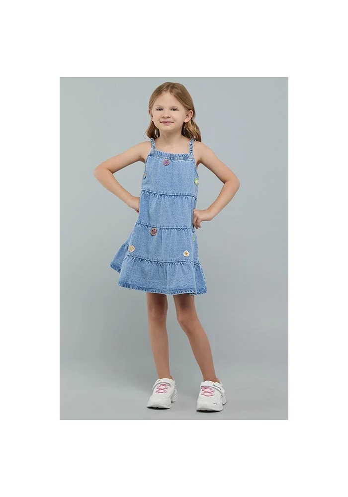 أر أند بي Appliqued Strappy Tiered Dress