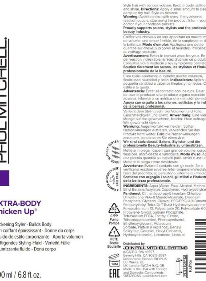 Paul Mitchell Extra-Body Thicken Up Styling Liquid, Thickens + Builds Body, For Fine Hair, 6.8 fl. oz. - Image 4