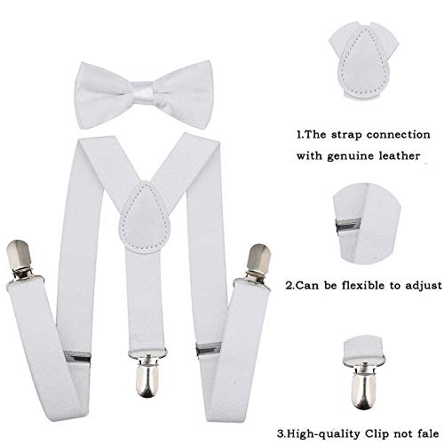 RR DESIGN suspenders for boys, kids,men and women (white, large men size) - Image 3