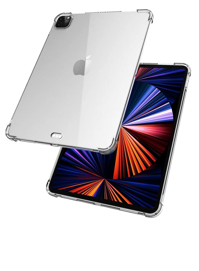 إلترازون Silicon Clear Case for iPad Pro 12.9'' (5th Gen ) 2021, TPU Shockprooof Back Cover, Slim-Fit Protective Case for iPad Pro 12.9 inch 5th Generation - Image 2