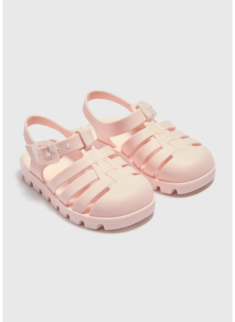Matalan Girls Pink Matt Jelly Shoes