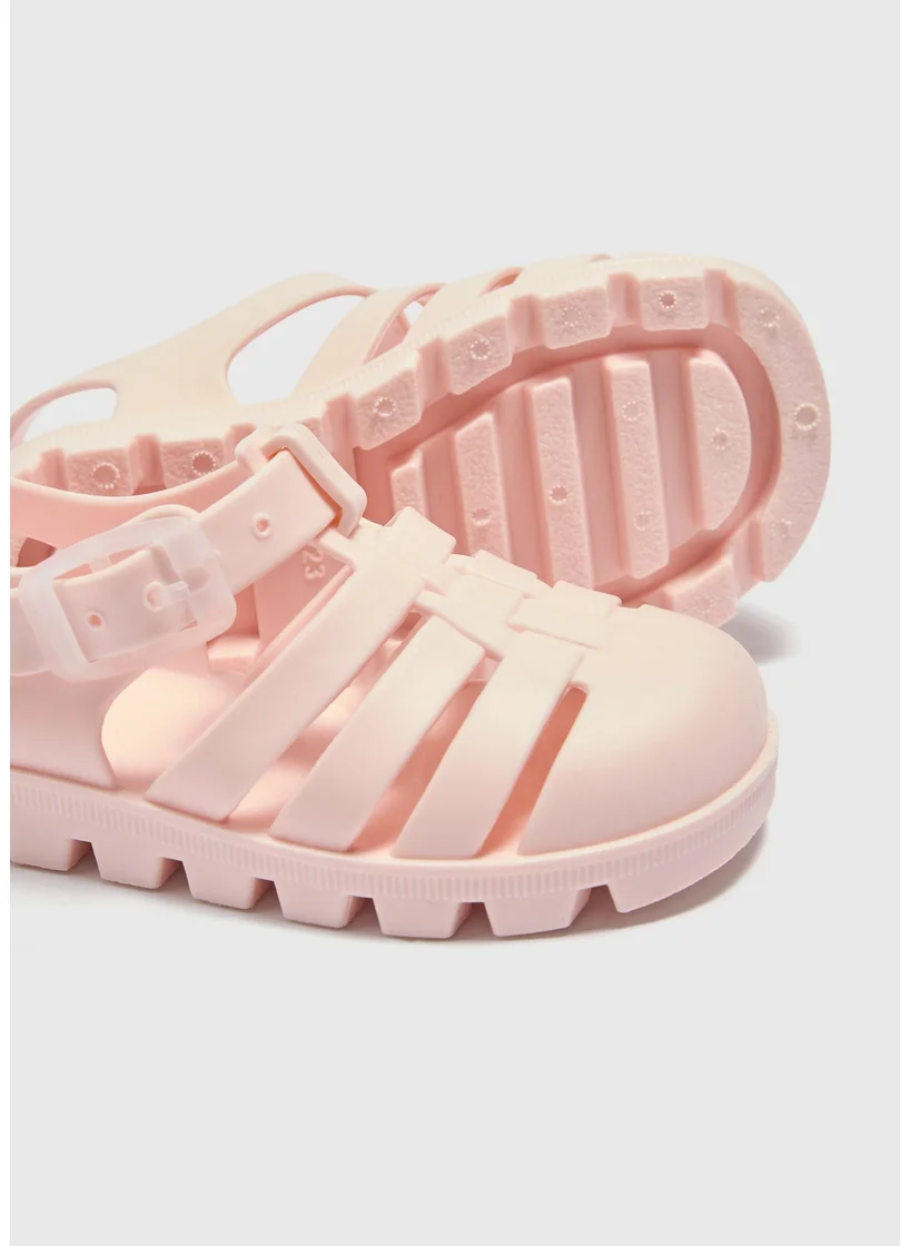 Matalan Girls Pink Matt Jelly Shoes