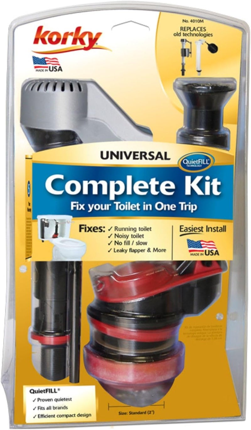Korky Korky Standard 2inch Complete Toilet Repair Kit Fixes Running Noisy NoSlow Refill and NoWeak Flush Toilets Easy to Install 4010MP - Image 5