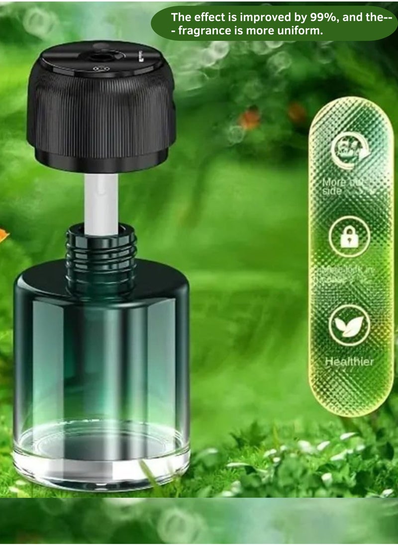 Generic - Car Fragrance Essential Oil Diffuser with Star Projection – Green Mini USB Aromatherapy Humidifier for Car, Home, Office & Bedroom | Cool Mist, Relaxing Atmosphere & Air Purification 160 ml - Image 1