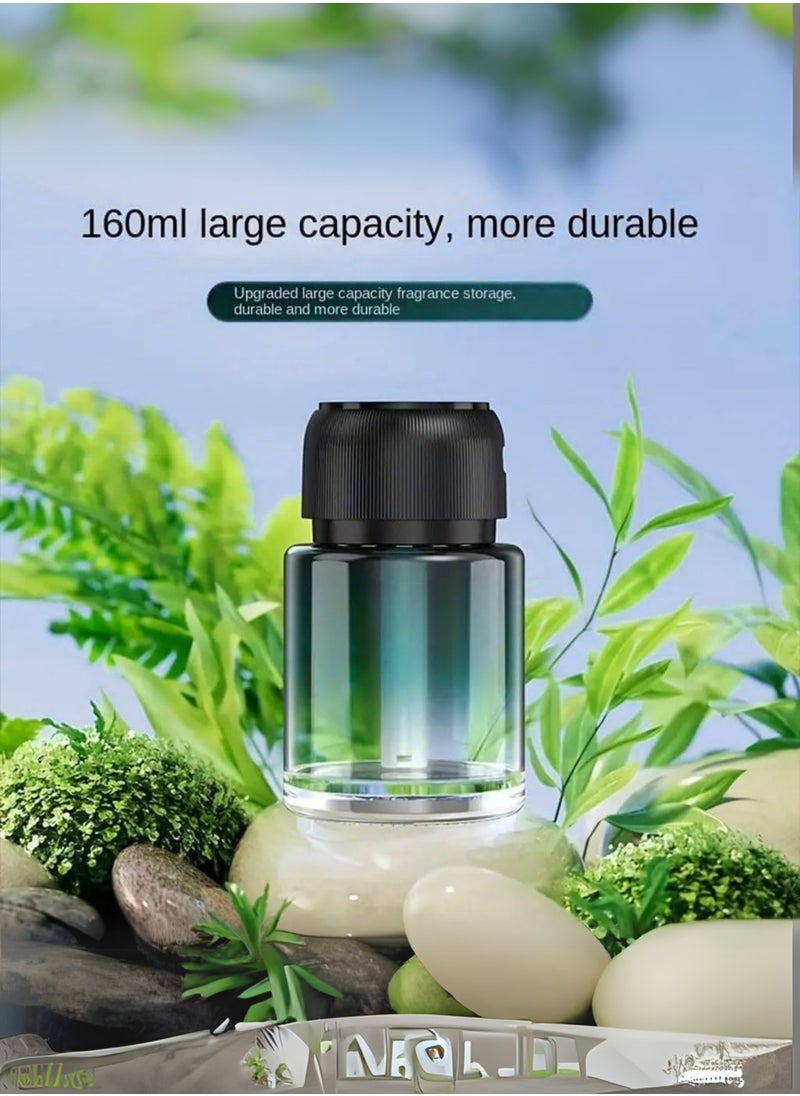 Generic - Car Fragrance Essential Oil Diffuser with Star Projection – Green Mini USB Aromatherapy Humidifier for Car, Home, Office & Bedroom | Cool Mist, Relaxing Atmosphere & Air Purification 160 ml - Image 1