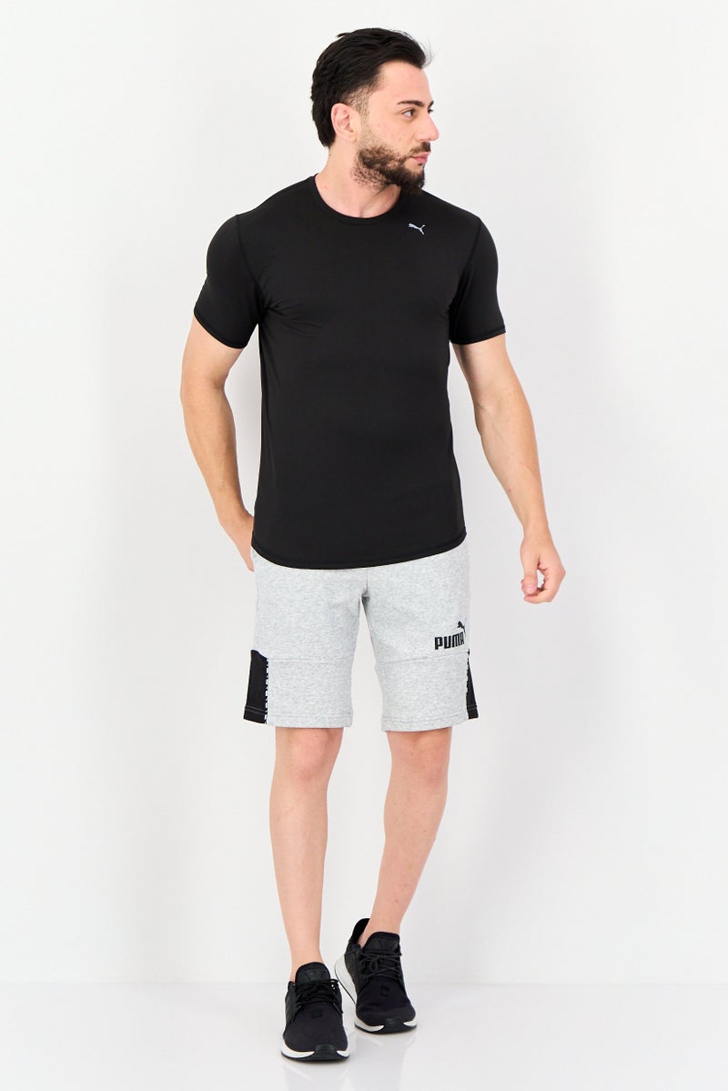 PUMA تي شيرت رياضي للرجال بأكمام قصيرة مناسب للجري، أسود - Image 4