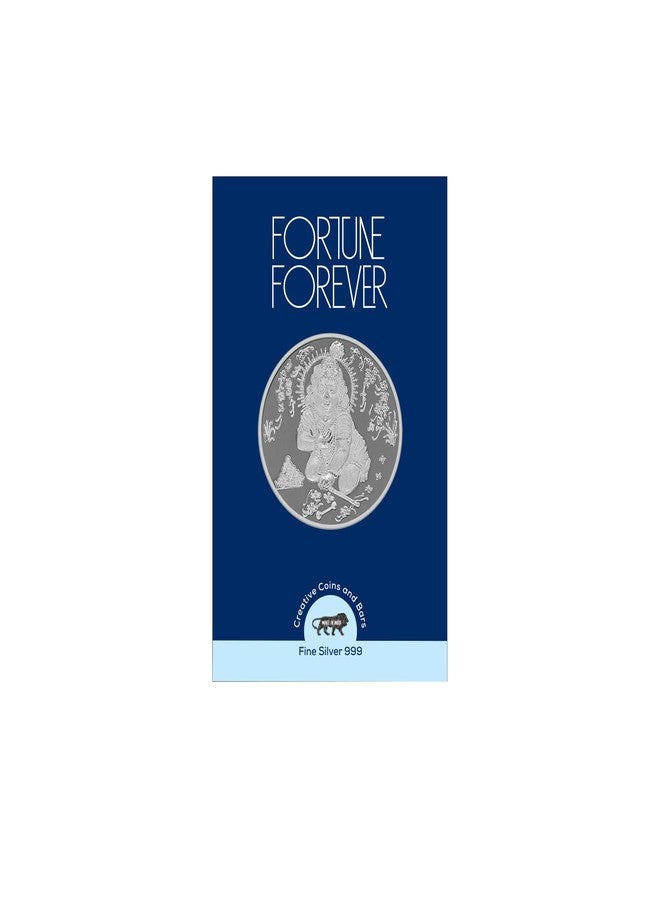 FORTUNE FOREVER عملة فضية نقية من FORTUNE FOREVER وزن 5 غرامات، تحمل صورة بال كريشنا، ومختومة بعلامة BIS، مع بطاقة تغليف، مثالية كهدية أو استثمار أو في ديوالي أو دانتيراس (نقاء 999) (5 غرامات من الفضة). - Image 1